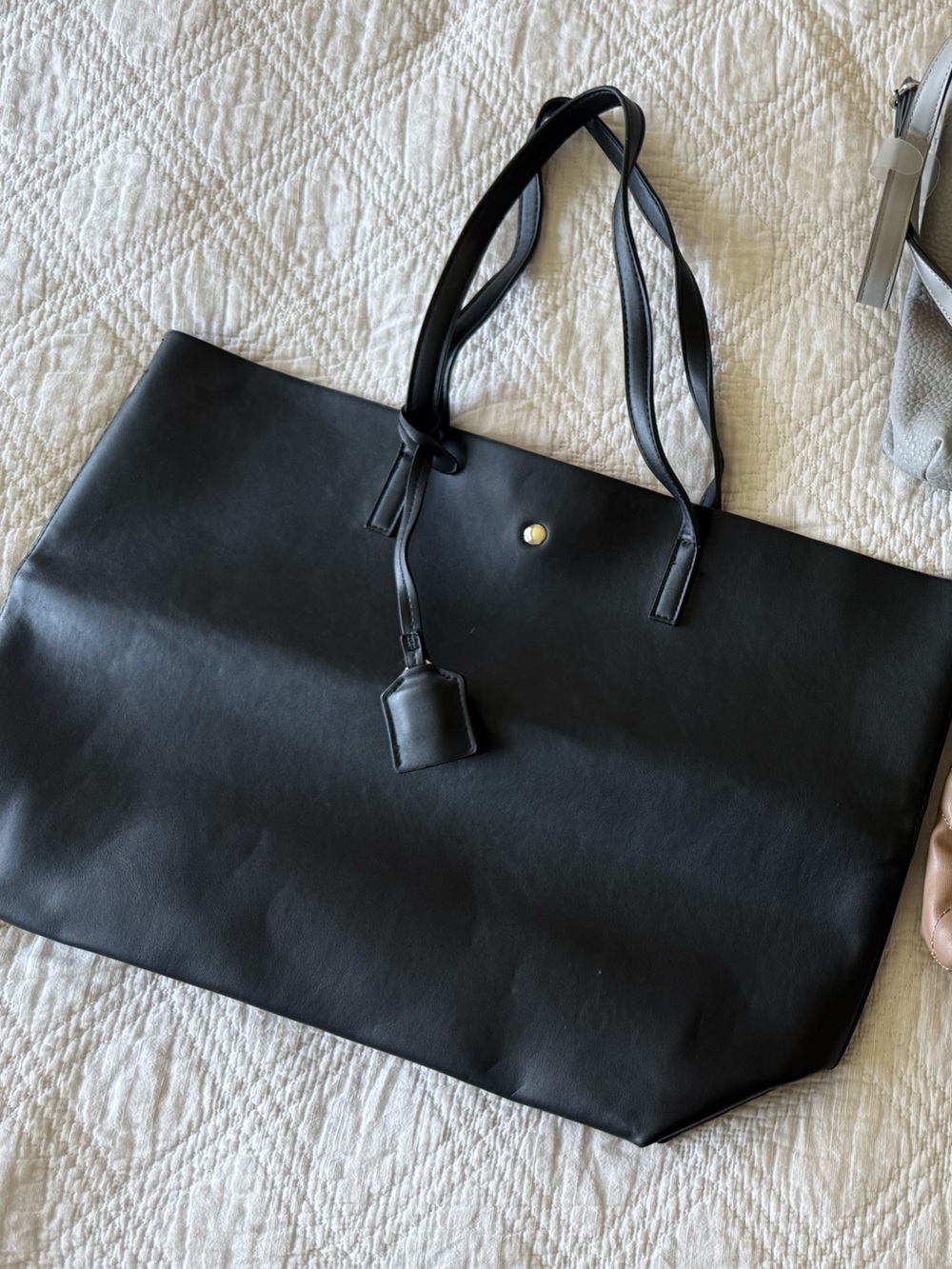 JustFab Black Leather-Effect women bag